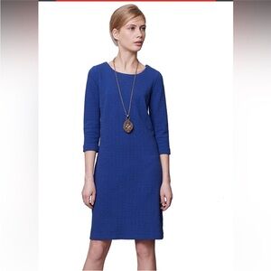 Anthropologie Gianni Lousa Textured Shift dress in Cobolt Blue